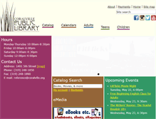 Tablet Screenshot of coralvillepubliclibrary.org